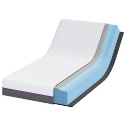 vidaXL Traagschuimmatras Medium 80 x 160 cm Wit en Grijs