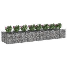 vidaXL Gabion Verhoogd Bed 3 pcs Zilverkleurig
