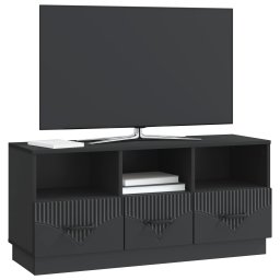 vidaXL TV-kast met lade Zwart 102 x 34,5 x 47 cm Bewerkt hout