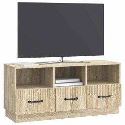 vidaXL TV-kast met lade Sonoma Eiken 102 x 34,5 x 47 cm Bewerkt hout