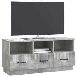 vidaXL TV-kast met lade Betongrijs 102 x 34,5 x 47 cm Bewerkt hout