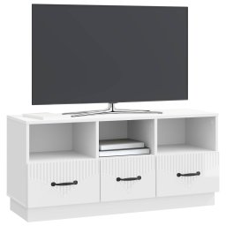 vidaXL TV-kast met lade Hoogglans Wit 102 x 34,5 x 47 cm Bewerkt hout
