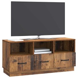 vidaXL TV-kast met lade Oud hout 102 x 34,5 x 47 cm Bewerkt hout