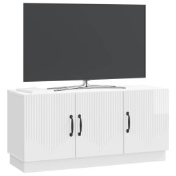 vidaXL TV-kast Hoogglans Wit 99 x 34,5 x 47 cm Bewerkt hout
