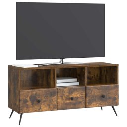 vidaXL TV-kast met lade Gerookt eiken 102 x 34,5 x 50 cm Bewerkt hout