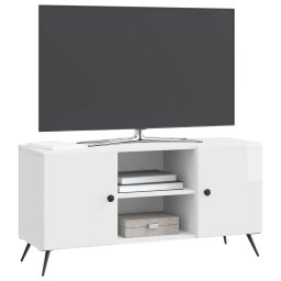 vidaXL TV-kast 102 x 34,5 x 50 cm Hoogglans Wit Bewerkt hout