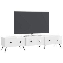 vidaXL TV-kast met lade Hoogglans Wit 147 x 34,5 x 30 cm Bewerkt hout