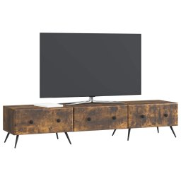 vidaXL TV-kast met lade Gerookt eiken 147 x 34,5 x 30 cm Bewerkt hout