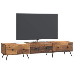vidaXL TV-kast met lade Oud hout 147 x 34,5 x 30 cm Bewerkt hout