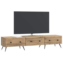 vidaXL TV-kast 147 x 34,5 x 30 cm Artisanaal eiken Bewerkt hout