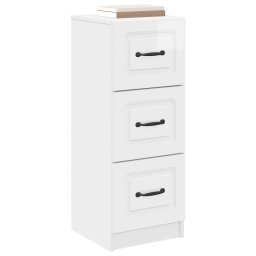 vidaXL Ladenkast Hoogglans Wit 33 x 34,5 x 87 cm Bewerkt hout