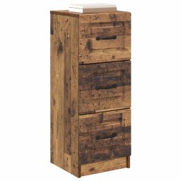 vidaXL Ladenkast Oud hout 33 x 34,5 x 87 cm Bewerkt hout