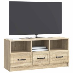 vidaXL TV-kast met lade Sonoma Eiken 102 x 34,5 x 47 cm Bewerkt hout