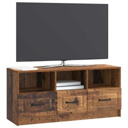 vidaXL TV-kast met lade Oud hout 102 x 34,5 x 47 cm Bewerkt hout