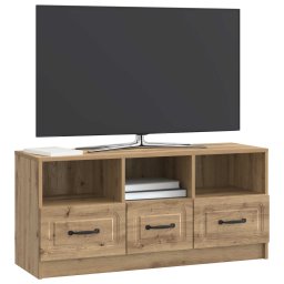 vidaXL TV-kast 102 x 34,5 x 47 cm Artisanaal eiken Bewerkt hout