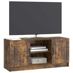 vidaXL TV-kast Gerookt eiken 102 x 34,5 x 47 cm Bewerkt hout