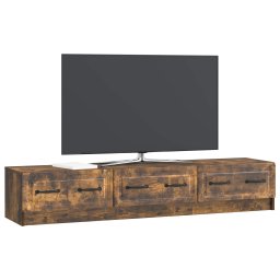 vidaXL TV-kast 147 x 34,5 x 27 cm Gerookt eiken Bewerkt hout