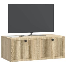 vidaXL Wandbeugel TV-kast Sonoma Eiken 78,5 x 41 x 30 cm Bewerkt hout