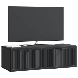 vidaXL Wandbeugel TV-kast Zwart 98 x 41 x 30 cm Bewerkt hout