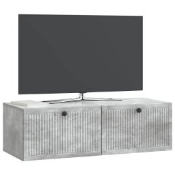 vidaXL Wandbeugel TV-kast Betongrijs 98 x 41 x 30 cm Bewerkt hout