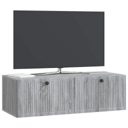 vidaXL Wandbeugel TV-kast Grijs sonoma 98 x 41 x 30 cm Bewerkt hout