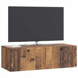 vidaXL Wandbeugel TV-kast Oud hout 98 x 41 x 30 cm Bewerkt hout