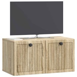 vidaXL Wandbeugel TV-kast Sonoma Eiken 59,5 x 31 x 30 cm Bewerkt hout