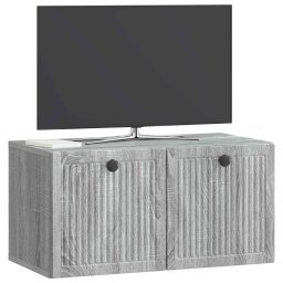 vidaXL Wandbeugel TV-kast Grijs sonoma 59,5 x 31 x 30 cm Bewerkt hout
