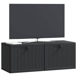 vidaXL Wandbeugel TV-kast Zwart 78,5 x 31 x 30 cm Bewerkt hout