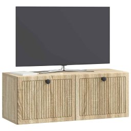 vidaXL Wandbeugel TV-kast Sonoma Eiken 78,5 x 31 x 30 cm Bewerkt hout