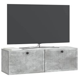 vidaXL Wandbeugel TV-kast Betongrijs 98 x 31 x 30 cm Bewerkt hout