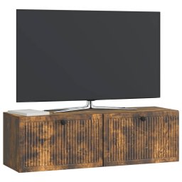 vidaXL Wandbeugel TV-kast Gerookt eiken 98 x 31 x 30 cm Bewerkt hout