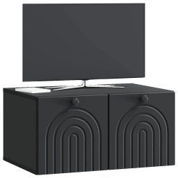 vidaXL Wandbeugel TV-kast Zwart 59,5 x 41 x 30 cm Bewerkt hout