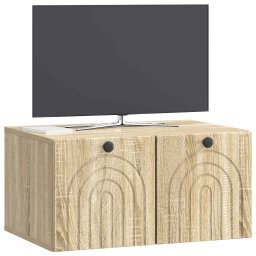 vidaXL Wandbeugel TV-kast Sonoma Eiken 59,5 x 41 x 30 cm Bewerkt hout