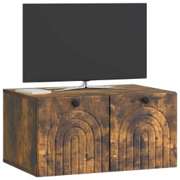 vidaXL Wandbeugel TV-kast Gerookt eiken 59,5 x 41 x 30 cm Bewerkt hout