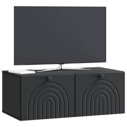 vidaXL Wandbeugel TV-kast Zwart 78,5 x 41 x 30 cm Bewerkt hout