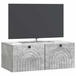 vidaXL Wandbeugel TV-kast Betongrijs 78,5 x 41 x 30 cm Bewerkt hout
