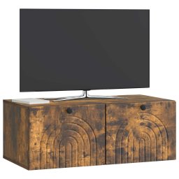 vidaXL Wandbeugel TV-kast Gerookt eiken 78,5 x 41 x 30 cm Bewerkt hout