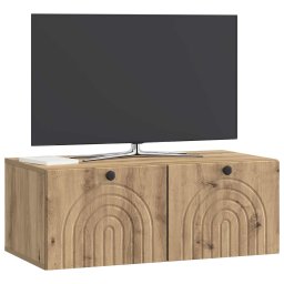 vidaXL Wandbeugel TV-kast 78,5 x 41 x 30 cm Artisanaal eiken