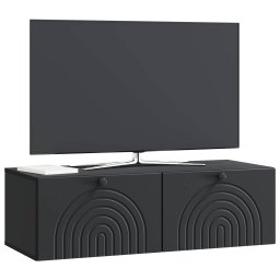 vidaXL Wandbeugel TV-kast Zwart 99 x 41 x 30 cm Bewerkt hout