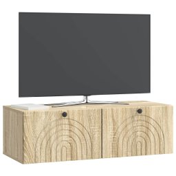 vidaXL Wandbeugel TV-kast Sonoma Eiken 98 x 41 x 30 cm Bewerkt hout