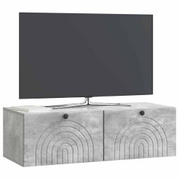 vidaXL Wandbeugel TV-kast Betongrijs 99 x 41 x 30 cm Bewerkt hout