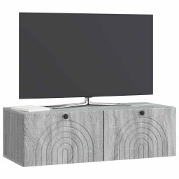 vidaXL Wandbeugel TV-kast Grijs sonoma 99 x 41 x 30 cm Bewerkt hout