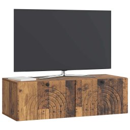 vidaXL Wandbeugel TV-kast Oud hout 99 x 41 x 30 cm Bewerkt hout