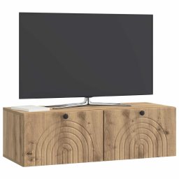 vidaXL Wandbeugel TV-kast 99 x 41 x 30 cm Artisanaal eiken