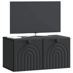 vidaXL Wandbeugel TV-kast Zwart 59,5 x 31 x 30 cm Bewerkt hout