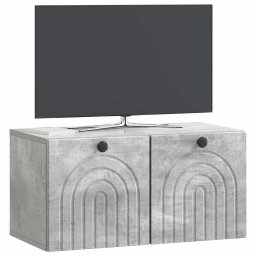 vidaXL Wandbeugel TV-kast Betongrijs 59,5 x 31 x 30 cm Bewerkt hout