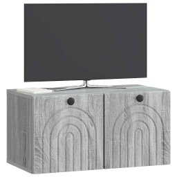 vidaXL Wandbeugel TV-kast Grijs sonoma 59,5 x 31 x 30 cm Bewerkt hout