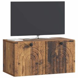 vidaXL Wandbeugel TV-kast Oud hout 59,5 x 31 x 30 cm Bewerkt hout