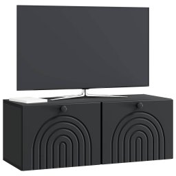 vidaXL Wandbeugel TV-kast Zwart 78,5 x 31 x 30 cm Bewerkt hout